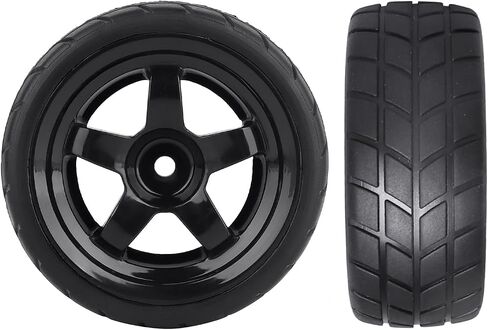 إطارات Hobbyfire مسبقة اللصق OD 2.55 بوصة 12 مم سداسية وإطارات مطاطية لسيارة سباق Traxxas Tamiya HPI HSP Redcat RC 1/10 على الطريق، مجموعة من 4 (اللون B) in Kuwait