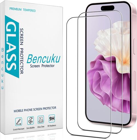 (عبوتان مصممتان لهاتف iPhone 16، واقي شاشة من الزجاج المقوى، تغطية كاملة، مضاد للخدش، خالٍ من الفقاعات in Kuwait