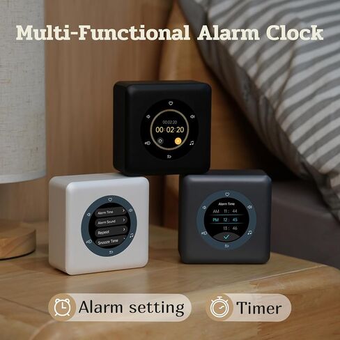 Portable White Noise Sound Machine with Intelligent Color LCD Touch Screen & Breathing Exercises, Alarm Clock. Soothing Sounds, Sleep Music and Lullabies for Adults/Babies. Home/Bedroom in Saudi Arabia