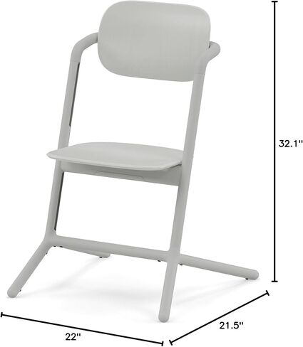 نظام الكرسي العالي سايبكس ليمو 2، ينمو مع طفل يصل وزنه إلى 209 رطل، تعديل الارتفاع والعمق بيد واحدة، ميزة أمان العجلات المضادة للطرف - أبيض رملي in Kuwait