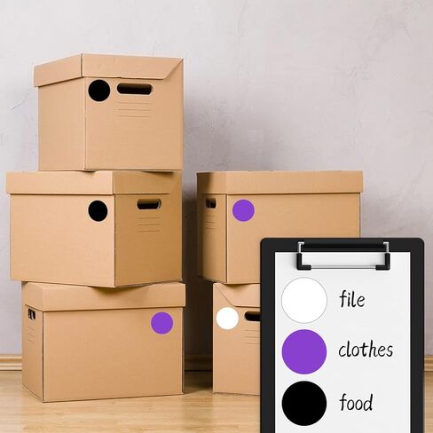 500 PCS Dot Sticker Tape 2" Inch Round Color Coding Labels Removable Writable Circle Floor Decal for Marking Organizing Social Distancing Black in Kuwait