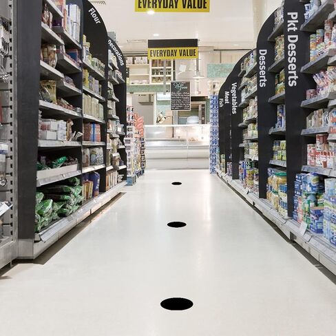 500 PCS Dot Sticker Tape 2" Inch Round Color Coding Labels Removable Writable Circle Floor Decal for Marking Organizing Social Distancing Black in Kuwait