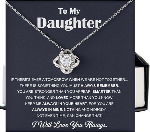 Daughter Necklace as Gifts for Daughter from Mom Dad, Daughter Jewelry From Dad, Daughter Necklaces From Mom, Birthday Gift for Daughter Adult, Daughter Gifts Christmas Graduation Valentine Idea Gifts in Saudi Arabia