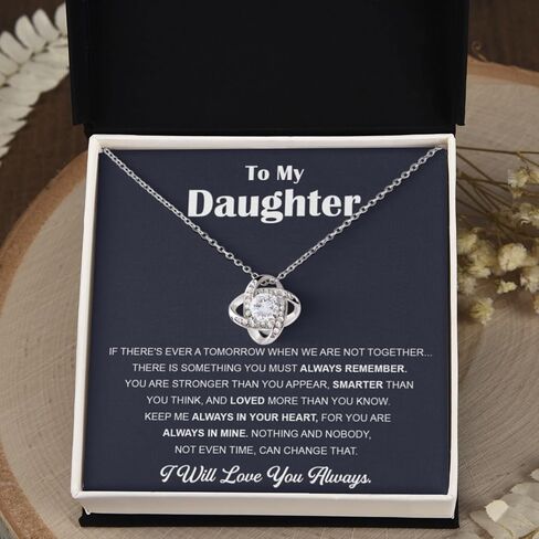 Daughter Necklace as Gifts for Daughter from Mom Dad, Daughter Jewelry From Dad, Daughter Necklaces From Mom, Birthday Gift for Daughter Adult, Daughter Gifts Christmas Graduation Valentine Idea Gifts in Saudi Arabia