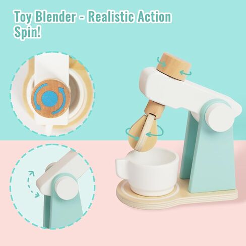 ألعاب مطبخ خشبية للأطفال، مجموعة ألعاب مكونة من 3 قطع لصانعة القهوة ومحمصة الخبز، ملحقات المطبخ الخشبية للفتيات والأولاد من عمر 3 و4 و5 سنوات in Kuwait