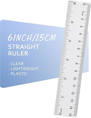 Geometry Plastic Ruler Set, 4 Pieces Ruler Set Includes Protractor Triangle Rulers and 8 Inch Straight Ruler, Clear Plastic Ruler Geometry Set Measuring Tool for School Office, 4/Packs in Saudi Arabia