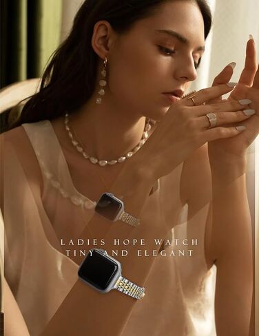 CTYBB سوار معدني نحيف مع حافظة متوافقة مع أحزمة ساعة Apple للنساء 40 مم 41 مم 38 مم 42 مم، أشرطة سلسلة من الفولاذ المقاوم للصدأ لسلسلة iWatch Bands 10 9 8 7 6 5 4 3 2 1 SE، ضوء النجوم in Kuwait