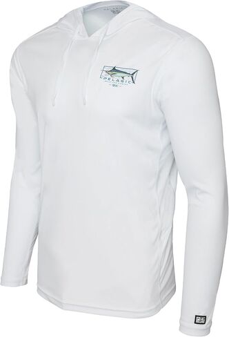 PELAGIC Men's Vaportek Marlin Minds Hooded Fishing Shirt, Long Sleeve, UPF 50+ Protection, Ventilated and Lightweight in Saudi Arabia