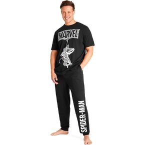 Marvel Spiderman Mens Pyjamas Set Nightwear T-Shirt Long Bottoms PJs Lounge Set M-3XL Men and Teenagers - Gifts for Men