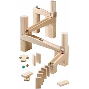 HABA Ball Track Starter Set - 44 Piece Wooden Marble Run for Beginner to Expert Architects Ages 3 to 10 (Made in Germany)