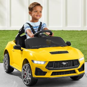 Best Choice Products Kids 12V Electric Ride On Car Officially Licensed Ford Mustang w/Parent Control, LED Lights, 2 Speeds, Bluetooth - Black