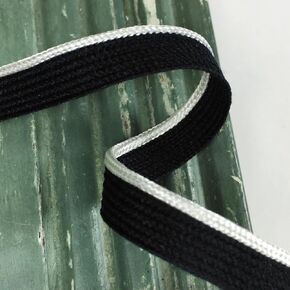 5-Yards Gold Cordedge Piping Trim for Pillows, Lamps, Draperies, 3/8 Inch, Black/Gold, SP-2753