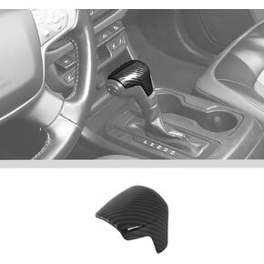 JWWY Gear Shift Shifter Gear Stick Lever Knob Cover Trim 2014-2024+Chevy Colorado,2014-2022 GMC Canyon Interior Accessories Carbon Fiber