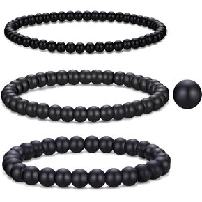 Mens Beaded Bracelets Tigers Eye Bracelet Lava Rock Bracelets Stretch Natural Stone Beads Bracelet for Men Gifts