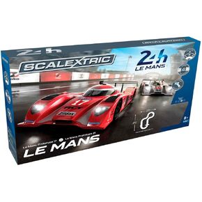 Scalextric C1368T 24 Hr Le Mans Sports Cars Slot Car Analog 1:32 Race Track Set, Red/White/Black