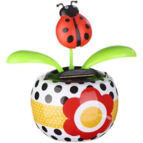 Solar Dancing Solar Powered Dancing Red Ladybug in Colorful Shape Flip Flap Animated Bobblehead Dancer Window Sun Catcher Car Dashboard Decor Solar Power Kits
