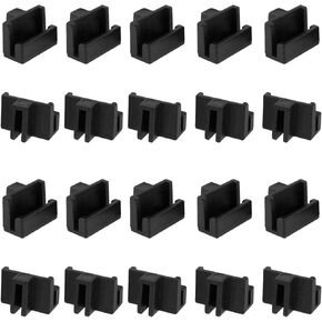 20PCS Multi-Functional Hanging Files Plastic Rail Clips for Wooden Drawer File Cabinet Buckle Black