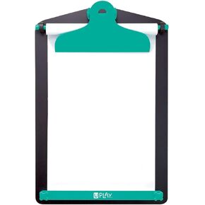 U Play Wall Art Easel for Kids, Premium Chalk Surface and Paper Roll, 17 x 4.72 x 25.39 Inches
