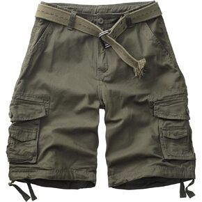Cargo Shorts for Men Relaxed Fit Outdoor Work Shorts Casual Shorts 11 Inch with 8 Pockets No Belt