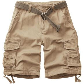 Cargo Shorts for Men Relaxed Fit Outdoor Work Shorts Casual Shorts 11 Inch with 8 Pockets No Belt