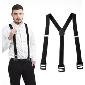 1 Pcs Mens Suspenders Big and Tall Suspenders for Men, Black Suspenders for Men Under Clothing, Mens Suspenders for Seniors, Men's Suspenders for Jeans, Men Suspenders for Pants