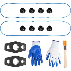 Valve Cover Gasket Set,Compatible with 4.8L 5.3L 5.7L 6.0L 6.2L 7.0L V8 Chevy Silverado Suburban Tahoe Trailblazer GMC Sierra Yukon Envoy Cadillac Escalade - Replace 12637683 VS50504R1
