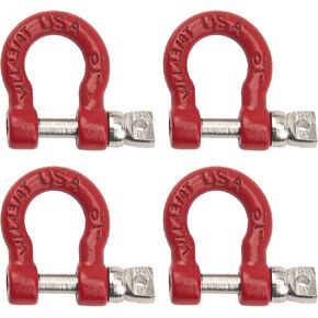 4Pack HIRCQOO 1/10 RC Simulation Bumper Hooks Accessories Compatible with Traxxas TRX-4 Tamiya CC01 Axial SCX10 Wraith D90 Redcat HSP 1/10 RC Crawler Truck(Red) (Style 1)