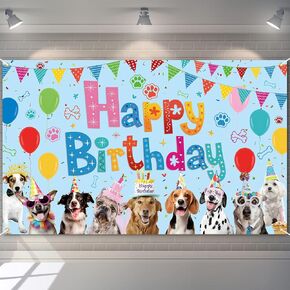 Cat Birthday Decorations, 6*3.6ft Happy Birthday Banner, Reusable Happy Birthday Backdrop, Pink Birthday Decorations, Durable Party Decorations Photography Background, Perfect Party Supplies