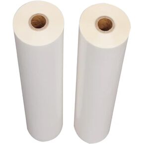Thermal Laminating Film Rolls, DEJUN 12.6in x 656ft BOPP Glossy Film for Hot Roll Laminator, 1 Inch Core, 25mic, 2 Rolls/Box
