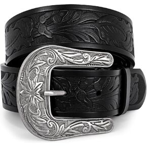 Vintage Western Leather Buckle Belt for Women Men Cowgirl Cowboy Mens Leather Belt Women Western Belt Gifts