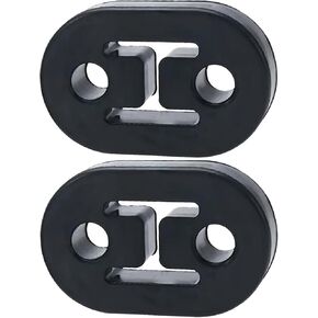 ZILAMGOO Universal Car Exhaust Rubber Hanger - 2 Pack - 2 Holes 11mm - Black Exhaust Hanger Rods - Durable Exhaust Hangers for Easy Installation in Kuwait