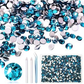 Yhsheen Rhinestones for Crafts,2880 Pcs Clear Flatback Gems Crystal Rhinestones,Bedazzler Kit with Glass Rhinestones for Clothes Tumblers DIY Decorations（SS16-SS20 /3.8-5mm,Silver）