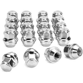 M14x2 العروة المكسرات 24pcs OEM مصنع نمط قطعة واحدة كبيرة مقعد الجوزة ل2000-2014 فورد F150، 2003-2014 إكسبيديشن لينكولن نافيجيتور عجلات الأسهم، عجلة سوداء العروة الجوز مع مقعد مخروط، 7L1Z1012A 611288