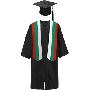 Bulgaria Flag Graduation Sash/Stole/Scarf 180X13CM Double Sided for Study Aboard International Students Graduation Decoration Item Gift