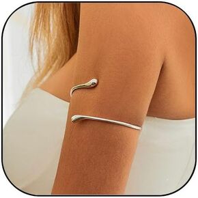 Gold Arm Cuff Bracelet Minimalist Upper Arm Bracelet for Women Cubic Zirconia Sun Moon Arm Bracelet