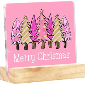 Novelty Christmas Holiday Decorations Christmas Vacation Sign Christmas Vacation Movie Decor Xmas Vacation Sign Christmas Signs Clear Acrylic Desk Decor Sign 4 x 4 Inch