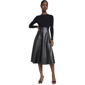 Shoshanna Women's Leather Knit Lonnie Dress