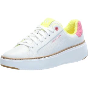 Cole Haan Women's Grandpro Topspin Sneaker, White Tumbled Leather, 9