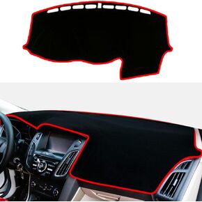 Dashboard Cover Dash Cover Mat Pad Carpet Custom Fit for Ford Focus 2012-2018(Without Speaker) Accessories Anti-Skid Center Console Protector Cover Mat(Black Edge)