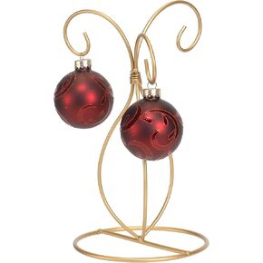 Red Co. 10 inch Copper Finish Ornament Wire Display, 3-arm Spiral Stand for Home Decoration