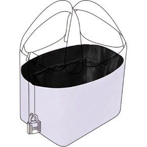 DGAZ Lightweight Purse Organizer Insert for Hermes Picotin Bag,Silk and Dupontpaper handbag inner for Luxury Bags(Craie,PC18) in Kuwait