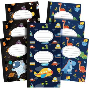 Frienda 8 Pcs Cute Composition Notebooks Bulk Wide Ruled Composition Notebook 200 Pages Exercise Books for Student Teacher Gifts First Day of School 9.75 x 7.5(Multicolor,Classic)(Multicolor,Classic)