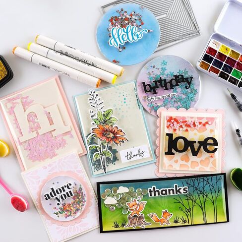 Briartw 4 PCS Nested Rectangle Square Circle Shaped Basics Essential Panels Metal Cutting Dies Set DIY Scrapbooking Embossing Stencils Card-Making,Album,Die-cuts DIY Paper Greeting Gift Cards in Saudi Arabia
