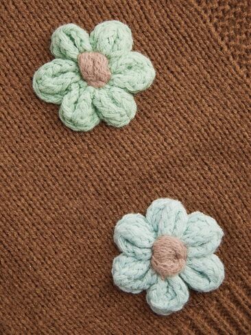 CIDER Women’s Floral Cropped Cardigan Cute Flower V Neck Button Down Trendy Sweater in Kuwait