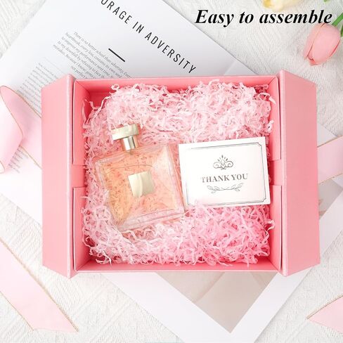 VGOODALL Black Gift Box, 8 x 8 x 3.5 Inches Gift Box with Lid, Large Gift Box with Ribbon Card Black for Birthday Wedding Baby Shower in Saudi Arabia
