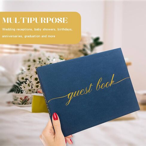 كتاب ضيوف الزفاف الأنيق - مثالي لحفلات الزفاف وحفلات استقبال الأطفال وأعياد الميلاد والمناسبات الخاصة - كتاب ضيوف بولارويد مع 110 صفحة مبطنة لتسجيل الدخول والصور - غلاف فني (أبيض) in Saudi Arabia