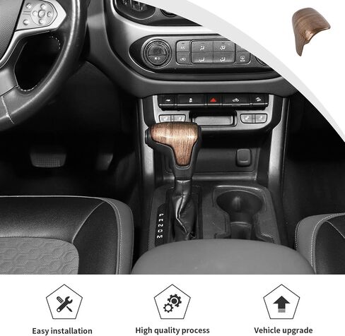 JWWY Gear Shift Shifter Gear Stick Lever Knob Cover Trim 2014-2024+Chevy Colorado,2014-2022 GMC Canyon Interior Accessories Carbon Fiber in Saudi Arabia