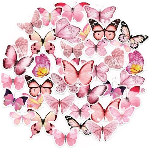 40Pcs Purple Butterfly Stickers for Scrapbook Junk Journal Water Bottle Diary Gift Wrapping Laptop Envelope Collage Card Making Phone Case Planner DIY Crafts, 20 Designs in Saudi Arabia