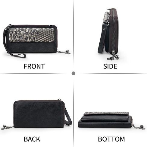 Crossbody Bags For Women, Wristlet Wallet Phone Purse Shoulder handbags Multi-Function Small Clutch Card Holder in Kuwait