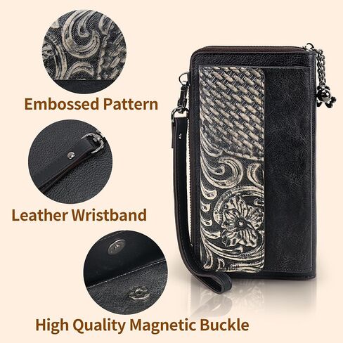Crossbody Bags For Women, Wristlet Wallet Phone Purse Shoulder handbags Multi-Function Small Clutch Card Holder in Kuwait